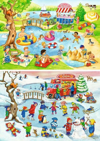 RAVENSBURGER 2x24 el. At the Lake [PUZZLE]