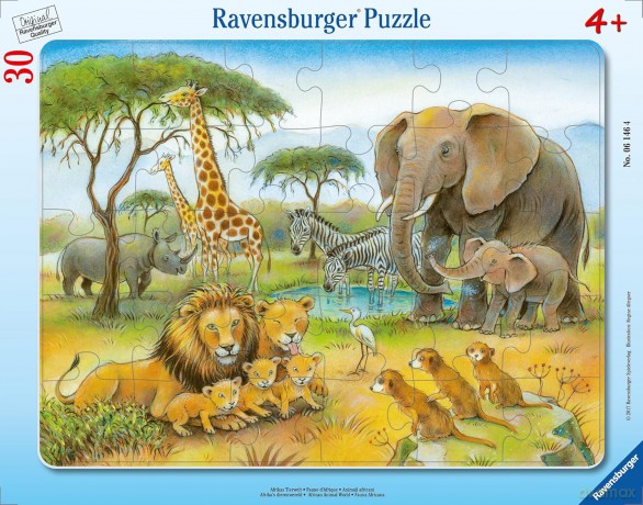 RAVENSBURGER 30 el. African Animal World Frame [PUZZLE]