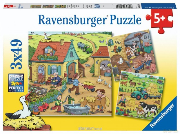 RAVENSBURGER 3x49 el. Farm fun [PUZZLE]