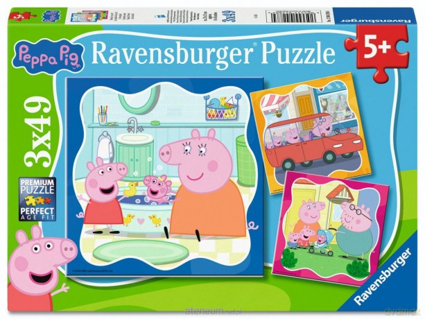 RAVENSBURGER 3x49 el. Peppa Pig [PUZZLE]