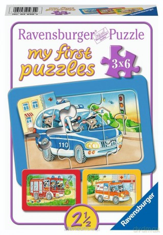 RAVENSBURGER 3x6 el. Emergency Vehicles [PUZZLE]