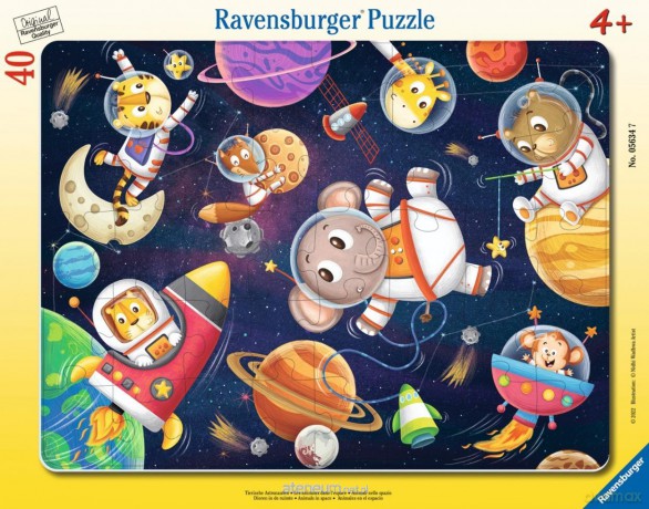 RAVENSBURGER 40 el. Animals in Space Frame [PUZZLE]