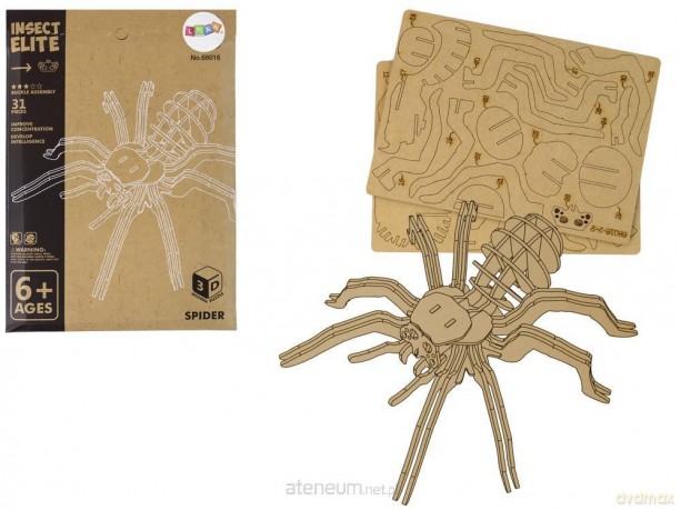 Puzzle drewniane 3D Pająk składanka edu 31el [PUZZLE]