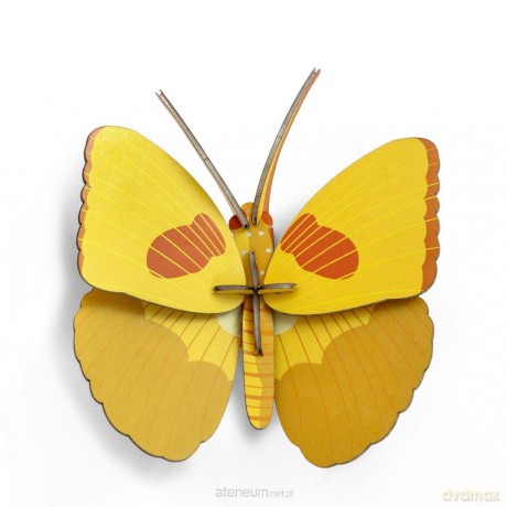Model kartonowy 3D Wall Art - Yellow Butterfly [PUZZLE]