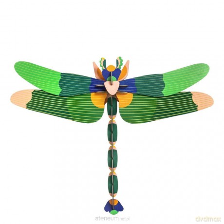 Model kartonowy 3D Wall Art - Green Drangonfly [PUZZLE]