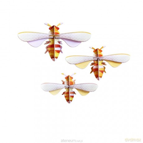 Model kartonowy 3D Wall Art - Honey bees 3szt [PUZZLE]