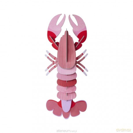 Model kartonowy 3D Wall Art - Deluxe Pink Lobster [PUZZLE]