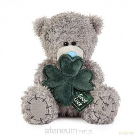 Miś - Good Luck z koniczynką 13cm