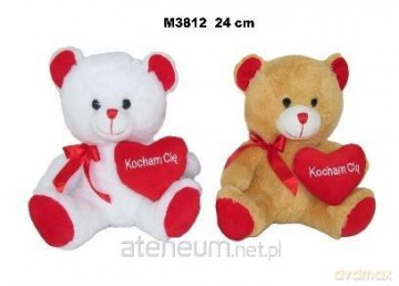 Misie z serduszkiem 24cm mix