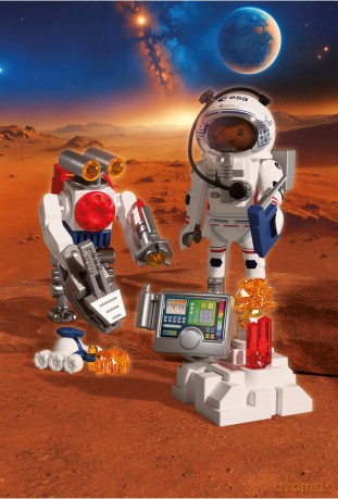PLAYMOBIL Astronauta ESA z robotem (72014) [KLOCKI]