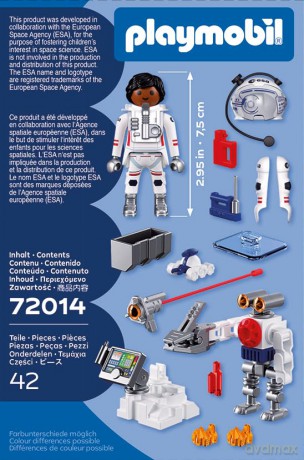 PLAYMOBIL Astronauta ESA z robotem (72014) [KLOCKI]