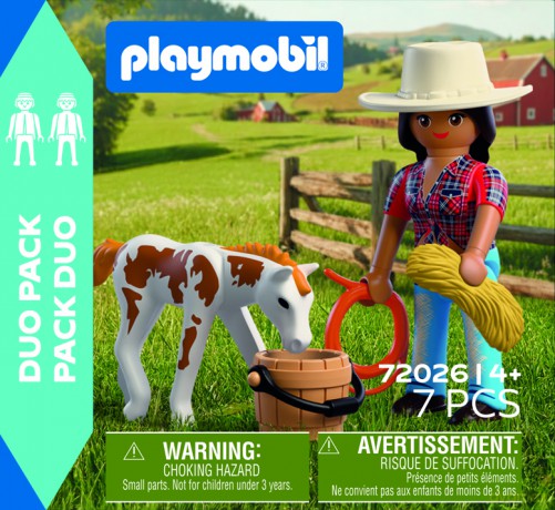 PLAYMOBIL Duo Pack Kowbojka ze źrebakiem (72026) [KLOCKI]
