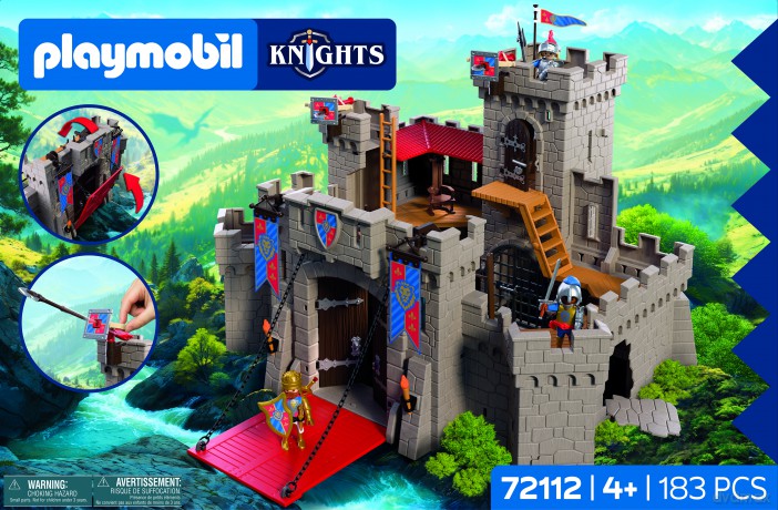 PLAYMOBIL Duży zamek rycerzy herbu Lew (72112) [KLOCKI]