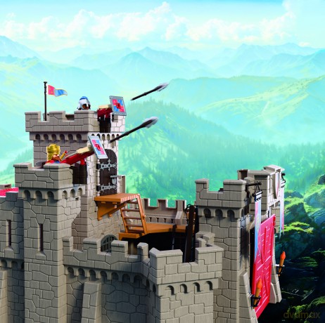 PLAYMOBIL Duży zamek rycerzy herbu Lew (72112) [KLOCKI]