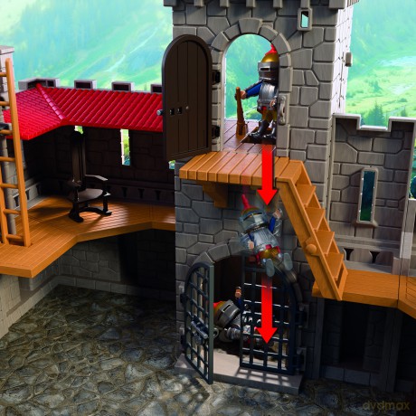 PLAYMOBIL Duży zamek rycerzy herbu Lew (72112) [KLOCKI]