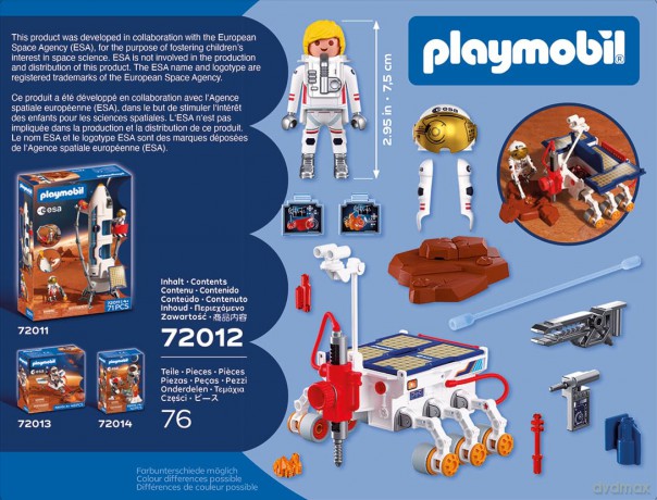 PLAYMOBIL Łazik badawczy ESA Mars (72012) [KLOCKI]