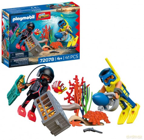 PLAYMOBIL Nurek policyjny ze skarbem (72078) [KLOCKI]