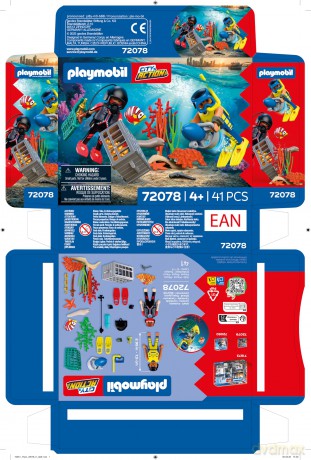 PLAYMOBIL Nurek policyjny ze skarbem (72078) [KLOCKI]
