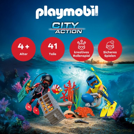 PLAYMOBIL Nurek policyjny ze skarbem (72078) [KLOCKI]