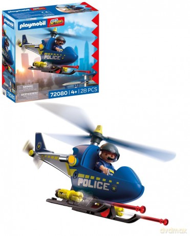 PLAYMOBIL Policyjny helikopter z radarem (72080) [KLOCKI]