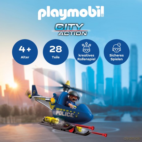PLAYMOBIL Policyjny helikopter z radarem (72080) [KLOCKI]