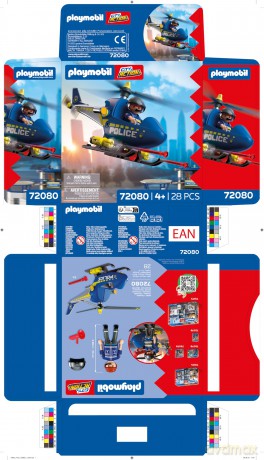 PLAYMOBIL Policyjny helikopter z radarem (72080) [KLOCKI]