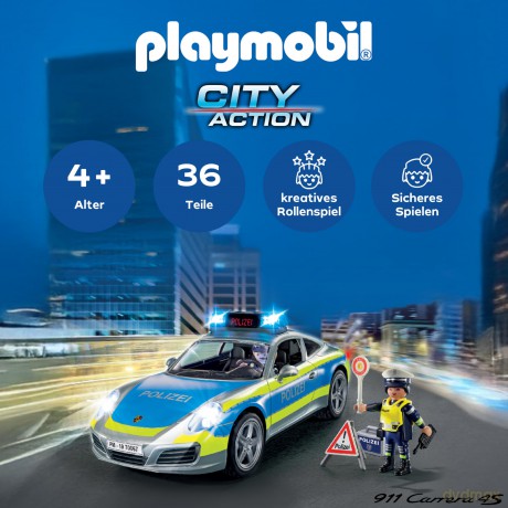 PLAYMOBIL Porsche 911 Carrera 4S Policja (70067) [KLOCKI]
