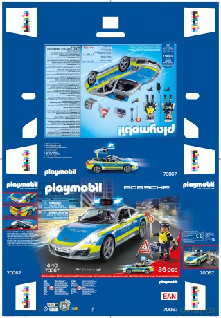 PLAYMOBIL Porsche 911 Carrera 4S Policja (70067) [KLOCKI]