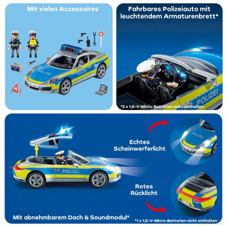 PLAYMOBIL Porsche 911 Carrera 4S Policja (70067) [KLOCKI]
