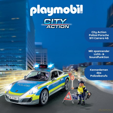 PLAYMOBIL Porsche 911 Carrera 4S Policja (70067) [KLOCKI]
