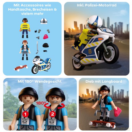 PLAYMOBIL Pościg motocyklowy (72079) [KLOCKI]