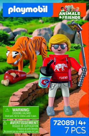 PLAYMOBIL ZOO: Tygrys i odwiedzający (72089) [KLOCKI]