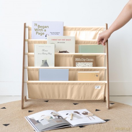 3 Sprouts - Bookcase - Beige - 61cm x 62cm x 25cm