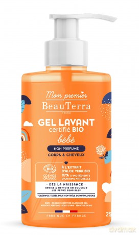 BeauTerra - Unscented Baby Wash Gel - BIO - 750 ml