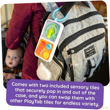 Sensoryczne kwadraty z zawieszką Bet Your Brain - Play Tab On The Go (337-51212) [FIGURKA]