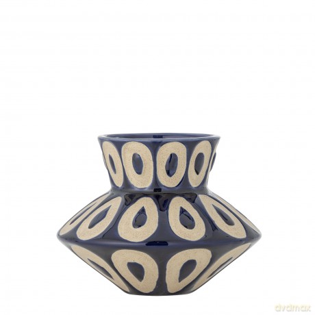 Bloomingville - Bashir Vase - Blue - Stoneware