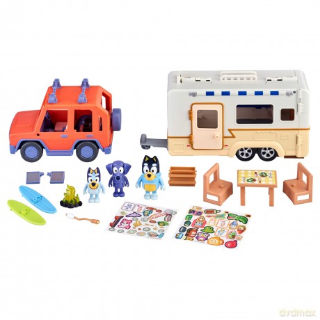 bluey - Family 4WD and Caravan playset (90130)