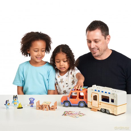 bluey - Family 4WD and Caravan playset (90130)