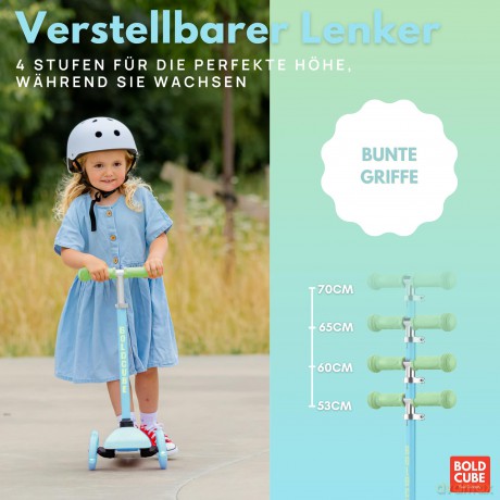 Bold Cube - Children's Scooter - Tenny 3 Wheel Scooter Blue (SKY004)