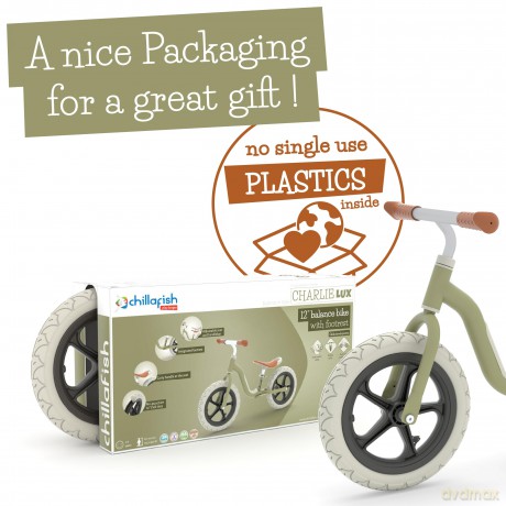 Chillafish - Lux 12 Lightweight Balance Bike - Olive, 1.5-4 Years (CPCH05OLI)