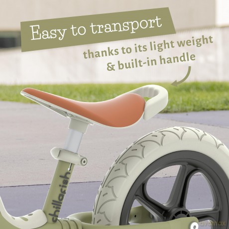 Chillafish - Lux 12 Lightweight Balance Bike - Olive, 1.5-4 Years (CPCH05OLI)
