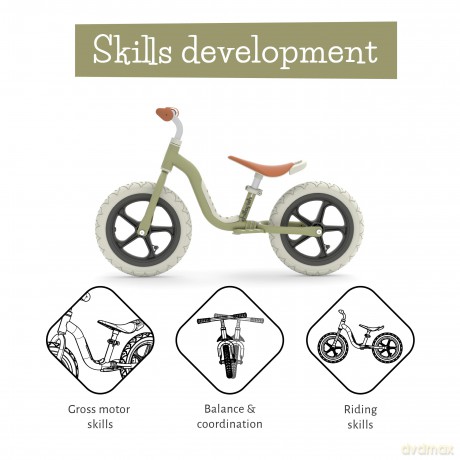 Chillafish - Lux 12 Lightweight Balance Bike - Olive, 1.5-4 Years (CPCH05OLI)