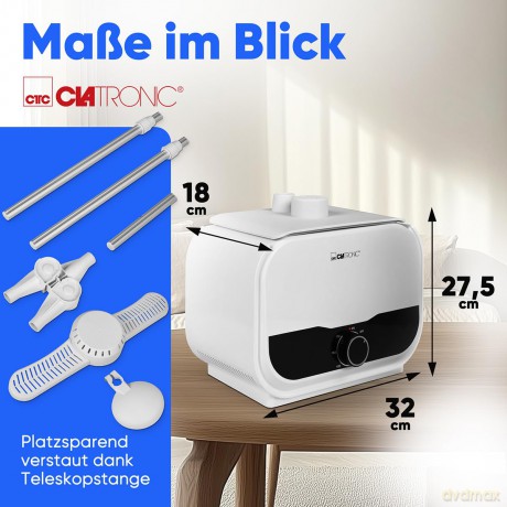Streamer do ubrań Clatronic - HBB3734 Shirts/Blouses and Pants Ironer