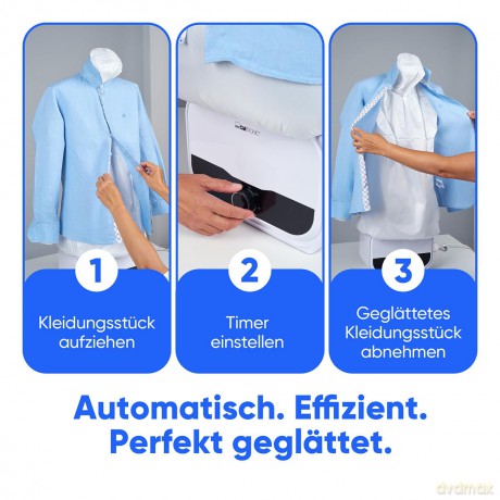 Streamer do ubrań Clatronic - HBB3734 Shirts/Blouses and Pants Ironer
