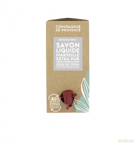 Compagnie De Provence - Liquid Marseille Soap Refill Cotton Flower 3 l (CDPSL03LCO)