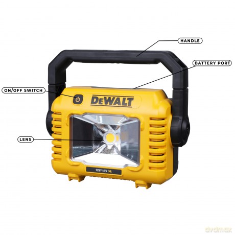 DeWalt DCL077 12V/18V XR LED Work Light - Compact Cordless Jobsite Lamp (Bare Unit)