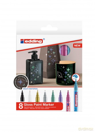 Edding - 751 Gloss Paint Marker Metallic Set - 8 pcs (702065)