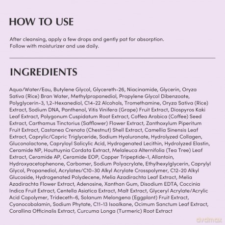 Eqqualberry - Purple PDRN Pore Minimizing Serum - Purple - 30 ml