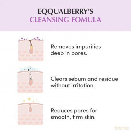 Eqqualberry - Purple Rice Pore Purifying Pack Cleanser - Purple - 130 ml