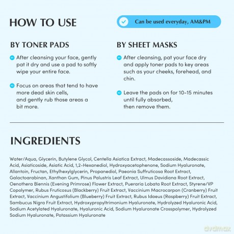 Eqqualberry - Swimming Pool Toner Pads - 70 pads